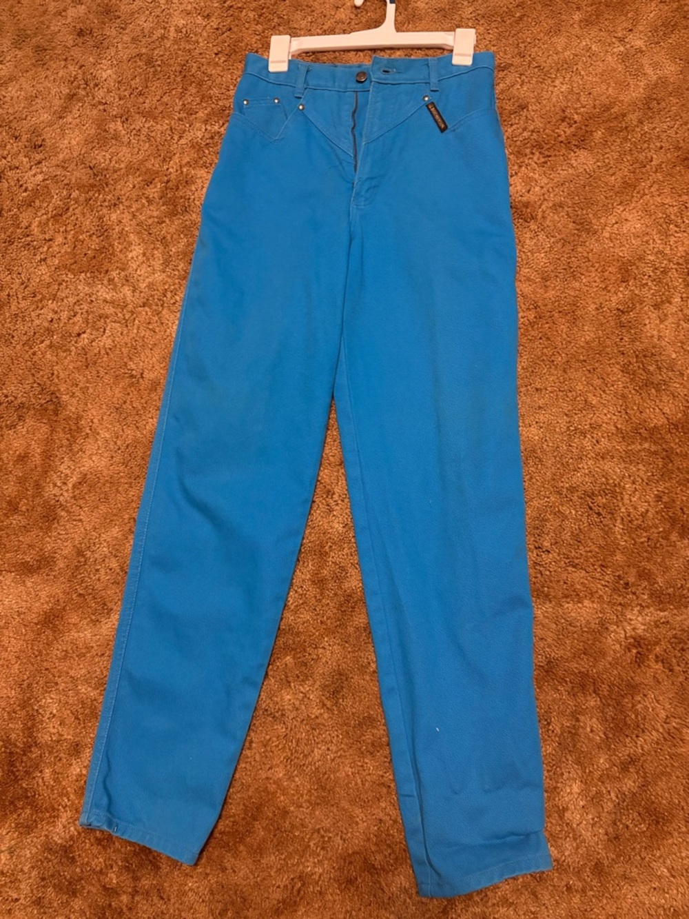 Women’s bright blue vintage Rockies